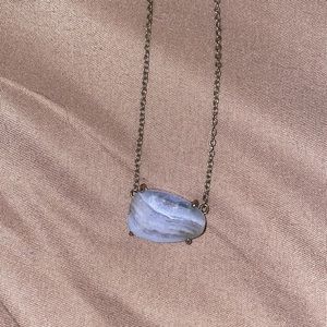 Kendra Scott Blue Lacy Agate Isla Necklace